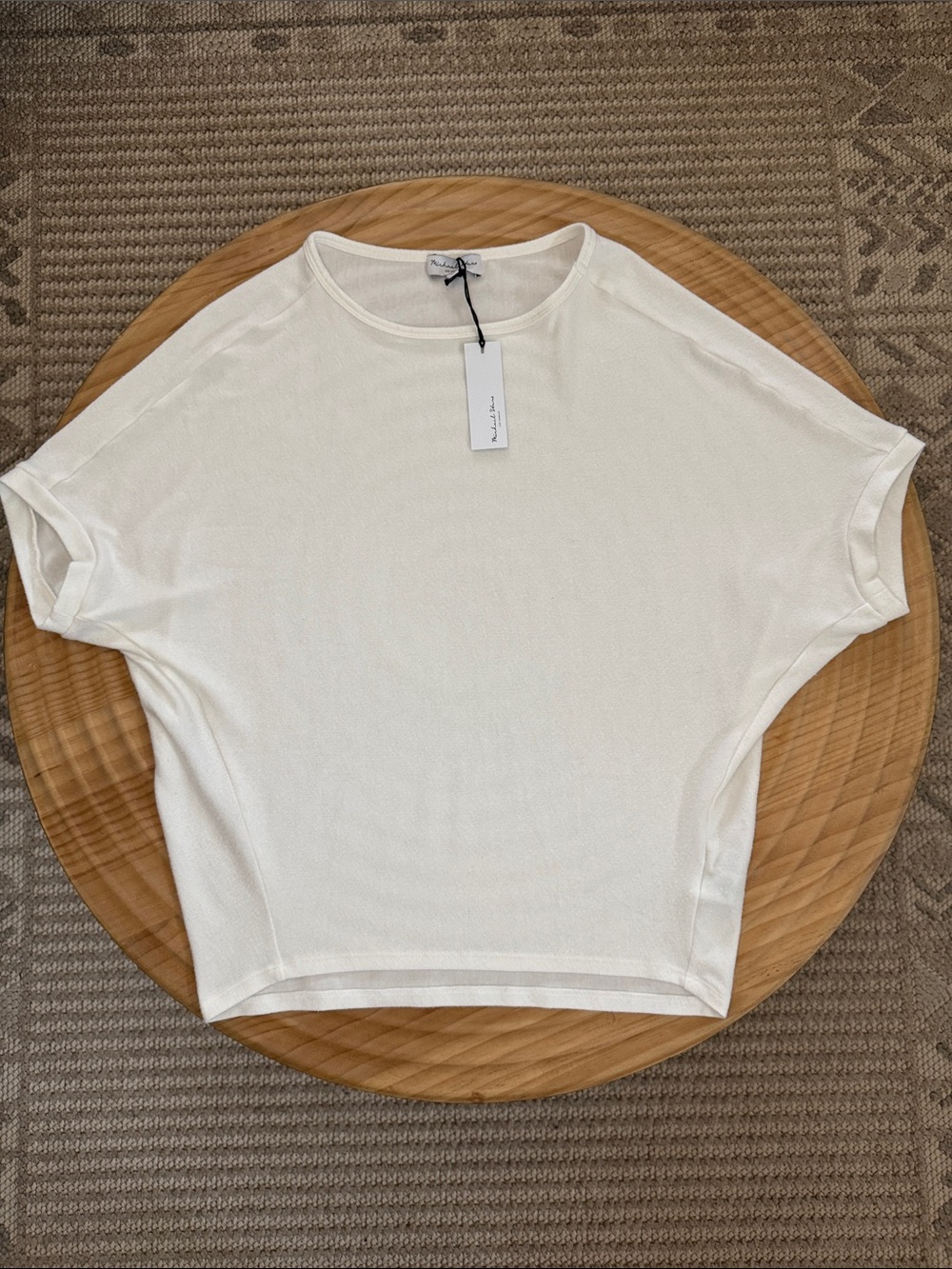 Michael Stars Short Sleeve Boxy Tee in Chalk
